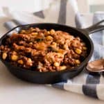 beef and bean enchilada dip.