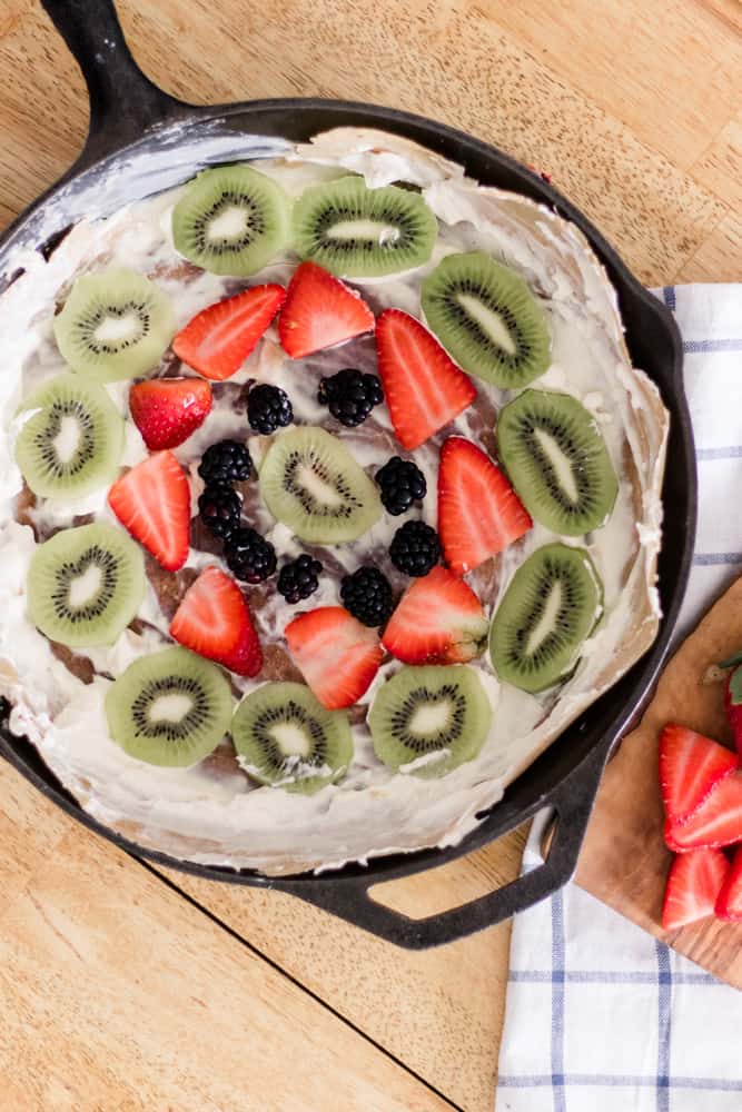 homemade sourdough fruit pizza.