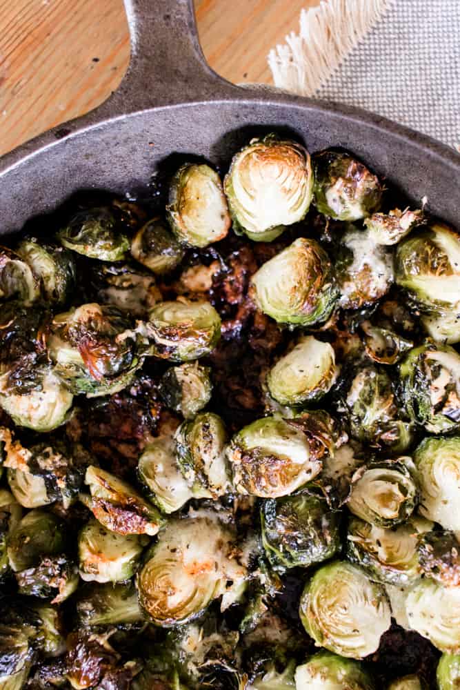 Crispy roasted brussel sprouts.