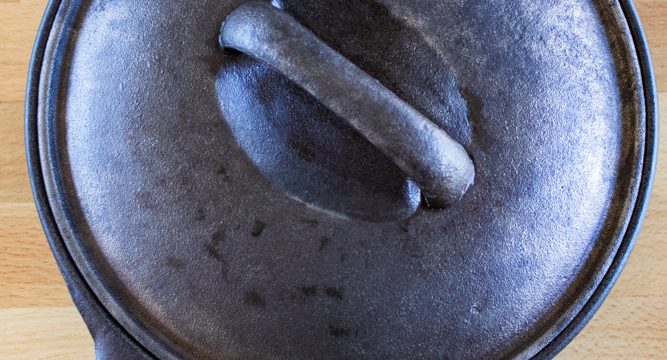 Rust free cast iron skillet after a cleaning.
