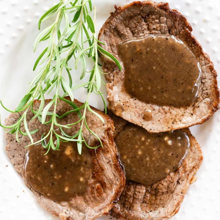 Eye of Round Steak With White Wine Gravy-image