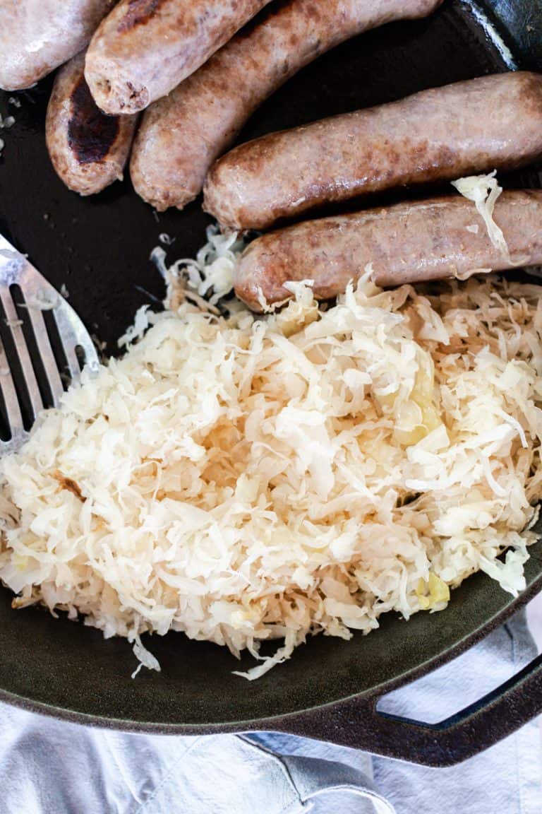 Quick and Easy Fried Sauerkraut Recipe Cast Iron Skillet Cooking