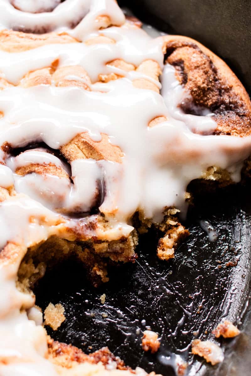 Healthy protein cinnamon rolls after they are baked.