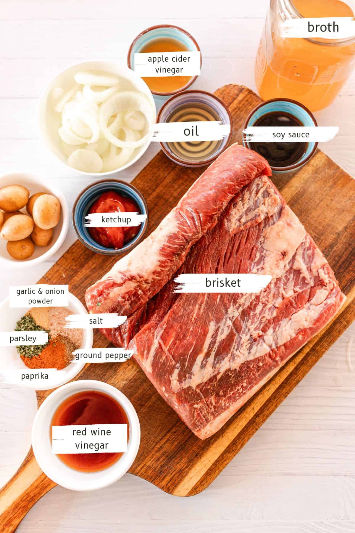 Brisket ingredients.