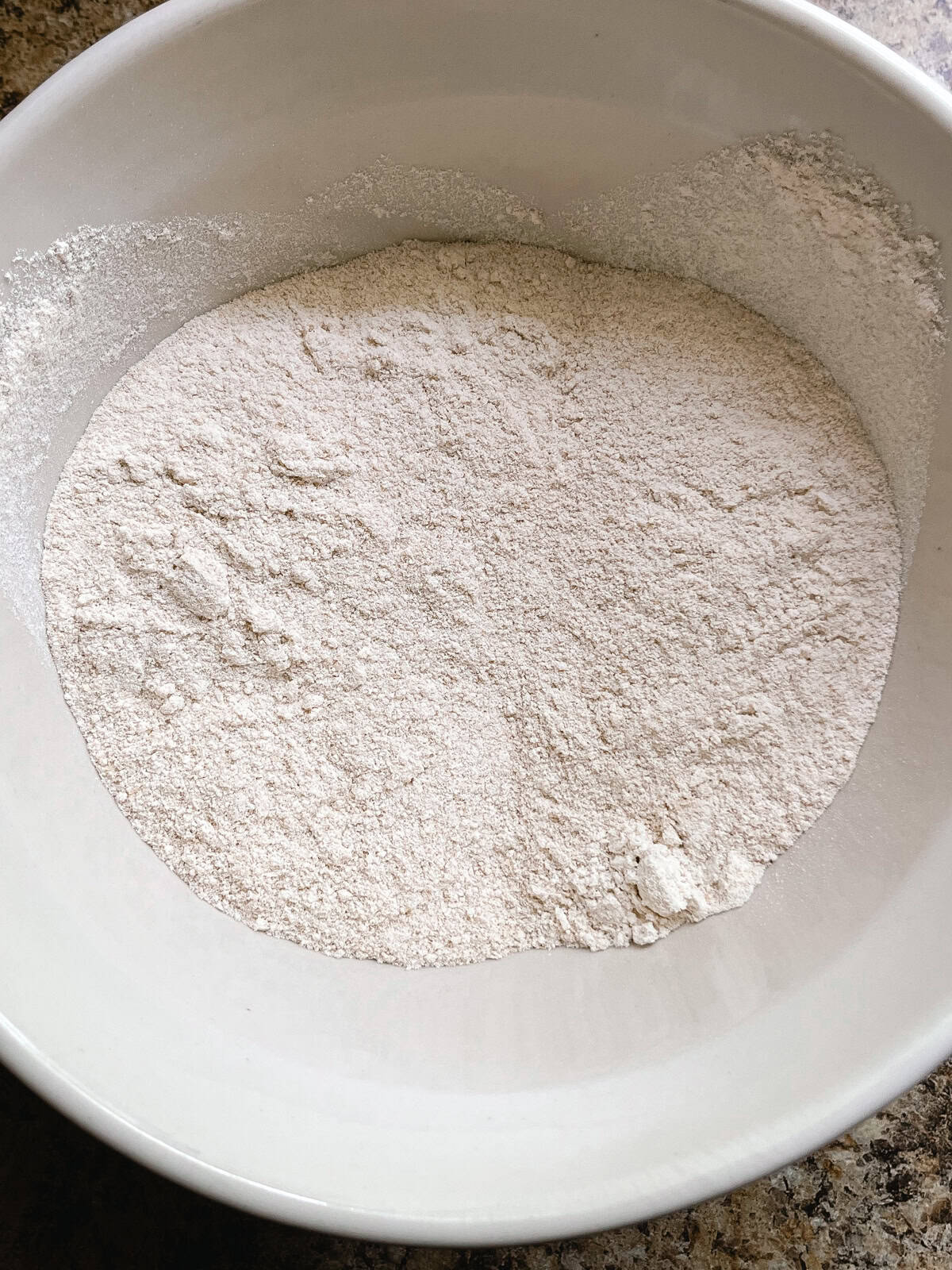 A bowl of freshly milled flour.