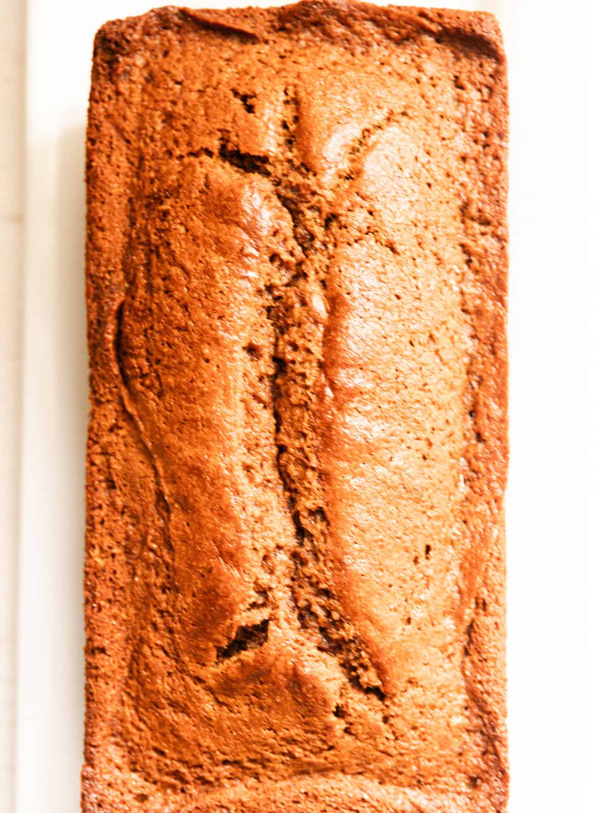 Freshly milled and freshly baked ginger bread loaf before glaze.